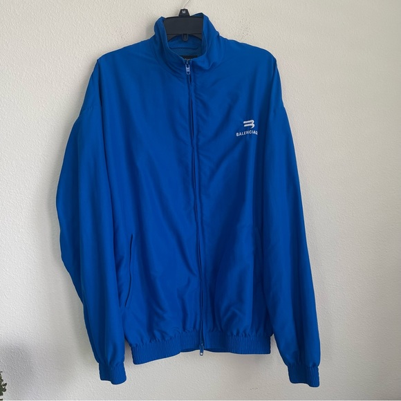 Balenciaga Logo Nylon Front Zip Track Jacket - Picture 3 of 8